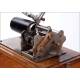 Beautiful antique phonograph "Le Virtuose" in working order. France, 1898