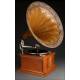 horn gramophone, Ca. 1910.