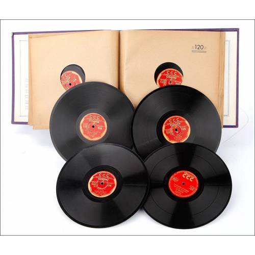 Album with 12 Gramophone records. CCC English Course. Original Album.