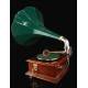 Magnificent Phrynis horn gramophone in perfect working order. Switzerland, Ca. 1915