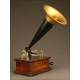 Beautiful antique Columbia phonograph, circa 1898.