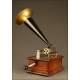 Beautiful antique Columbia phonograph, circa 1898.
