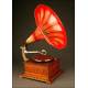 Decorative Opera Gramophone from 1910-1920. In superb working condition.