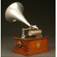 Magnificent Columbia AA Phonograph, 1901. With protective case. Working.