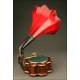Decorative horn gramophone "Eternola Portablofon". Czechoslovakia, 1925.