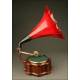 Decorative horn gramophone "Eternola Portablofon". Czechoslovakia, 1925.