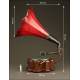 Decorative horn gramophone "Eternola Portablofon". Czechoslovakia, 1925.