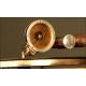 Rare German Parlophone Gramophone, 1910. With horn imitating wood.