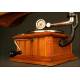 Rare German Parlophone Gramophone, 1910. With horn imitating wood.