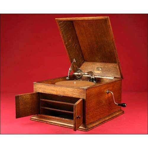 Magnífico Gramófono de Sobremesa HMV (His Master Voice) Modelo 103. 1920s.