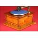 Elegant Lemania horn gramophone in perfect condition. 1915.
