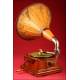 German Jugendstil Style Gramophone in Perfect Condition. Ca.1900