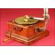 German Jugendstil Style Gramophone in Perfect Condition. Ca.1900