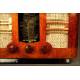 Elegant French Valve Radio L.M.T., from the 40's. With 'Magic Eye'. 220 V