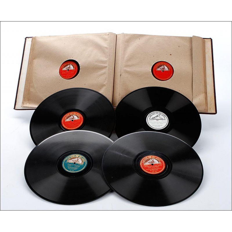 Álbum con 12 Discos de Gramófono. Ópera y Música Clásica. Álbum Original. Schubert
