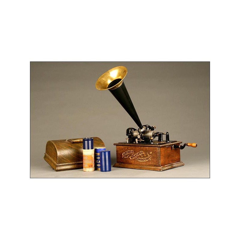 Precioso Fonografo Edison Standard. Ca. 1900