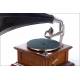 Antique HMV horn gramophone Monarch IV for the French Market, Circa 1910.
