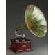 Rare and Attractive 1910 Parlophone Gramophone for Left Handers. Working