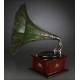 Rare and Attractive 1910 Parlophone Gramophone for Left Handers. Working