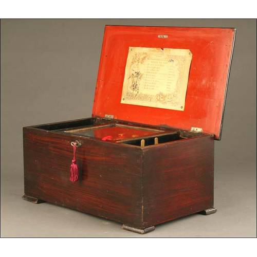 Caja de Música de 10 Melodías, con Mariposas Autómatas, 1880-1900