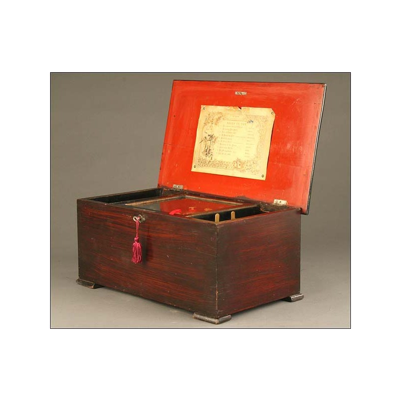 Caja de Música de 10 Melodías, con Mariposas Autómatas, 1880-1900