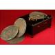 Antique German Wooden Organ of the year 1900. Works Very Well. With Four Discs.