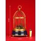 Curious Automaton Bird with Cage, Made in Germany in the 30's. String operated.