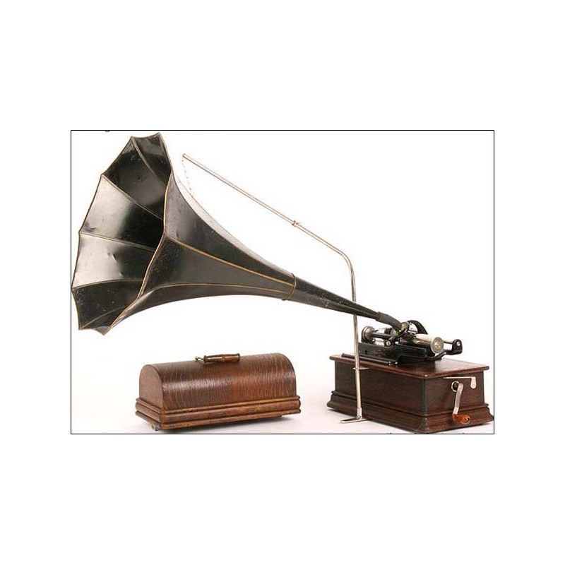 Edison Home phonograph. Model D. 2 reproducers. 1908