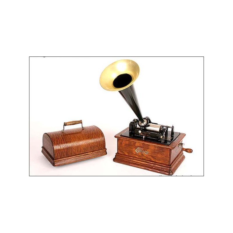 Phonograph Edison 1905 . PERFECTLY OPERATING!