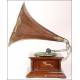 Bombay Concert gramophone with glass walls and flowered trumpet. 1910