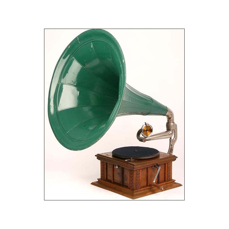 Gramófono de trompeta Parlophon, modelo de lujo. 1910