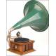 Parlophon horn gramophone, deluxe model. 1910