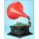 Phot-O-Phone horn gramophone. Circa 1915