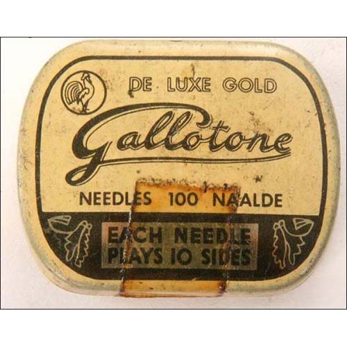 Box of 100 needles for gramophone Gallotone. Sealed.