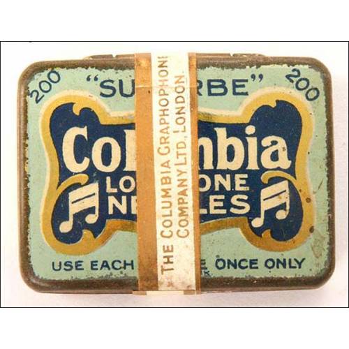 Box of 200 needles for Columbia gramophone. High tone. Sealed