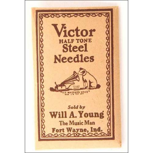 100 needles for Victor gramophone. Medium pitch.