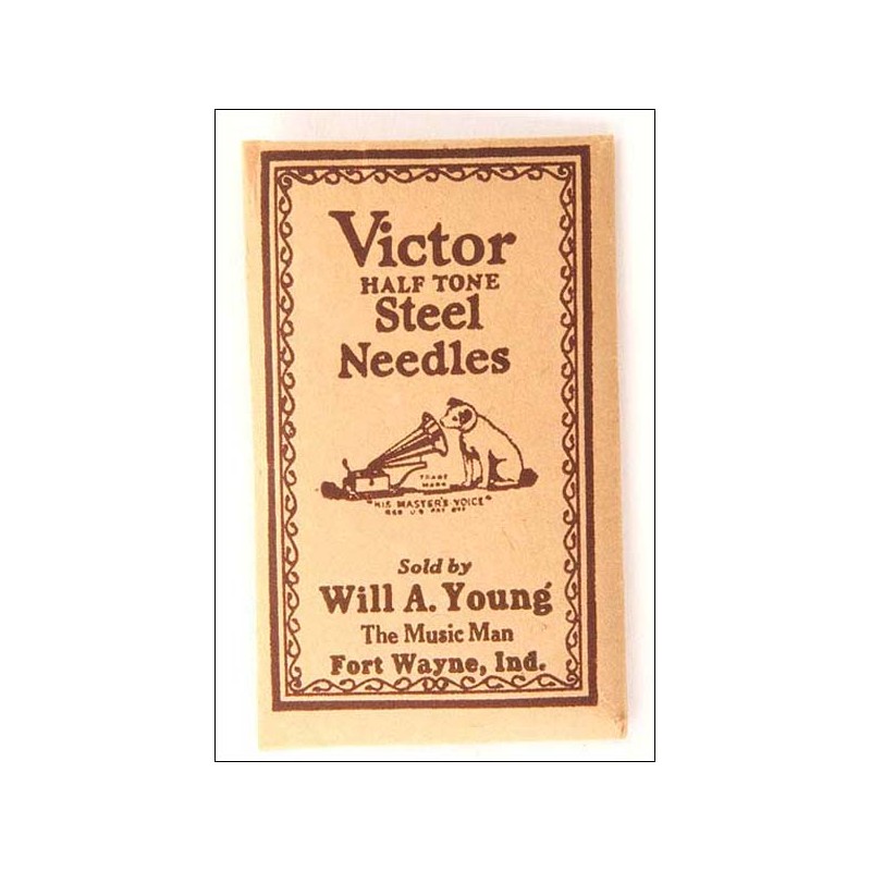 100 needles for Victor gramophone. Medium pitch.