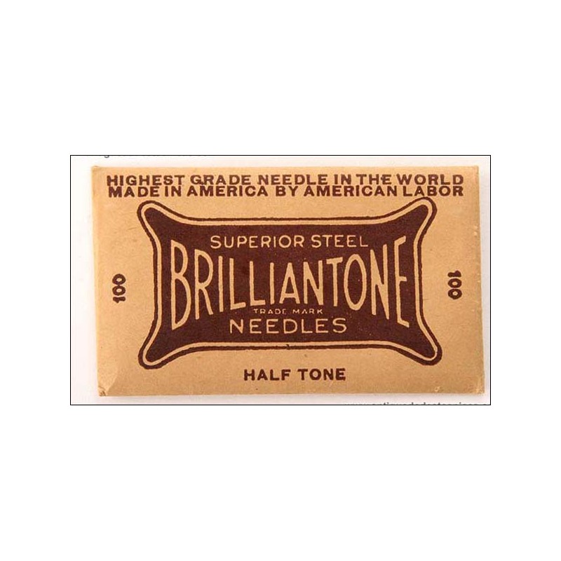 100 needles for Brilliantone gramophone. Medium pitch.