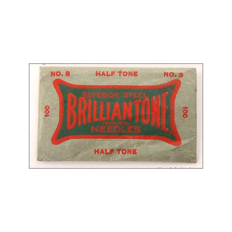 100 needles for Brilliantone gramophone. Medium tone.