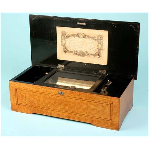 Caja de música suiza con 8 melodías. 1870