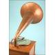 Great Gilbert gramophone. Copper horn. 1920