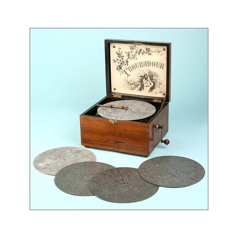 Caja de música de discos Trobador. 1880