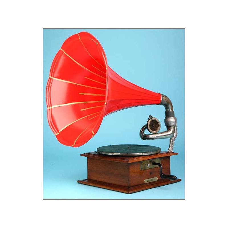 Pathephone horn gramophone, nº2. 1907.