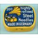 200 needles in its box of German manufacture.