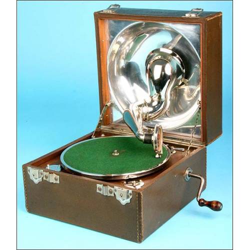 Gramófono portátil Decca. Años 30.