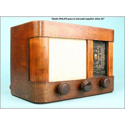 Radio Philips Spanish market mod.35-U 35 w,110 vlt.C.1940.