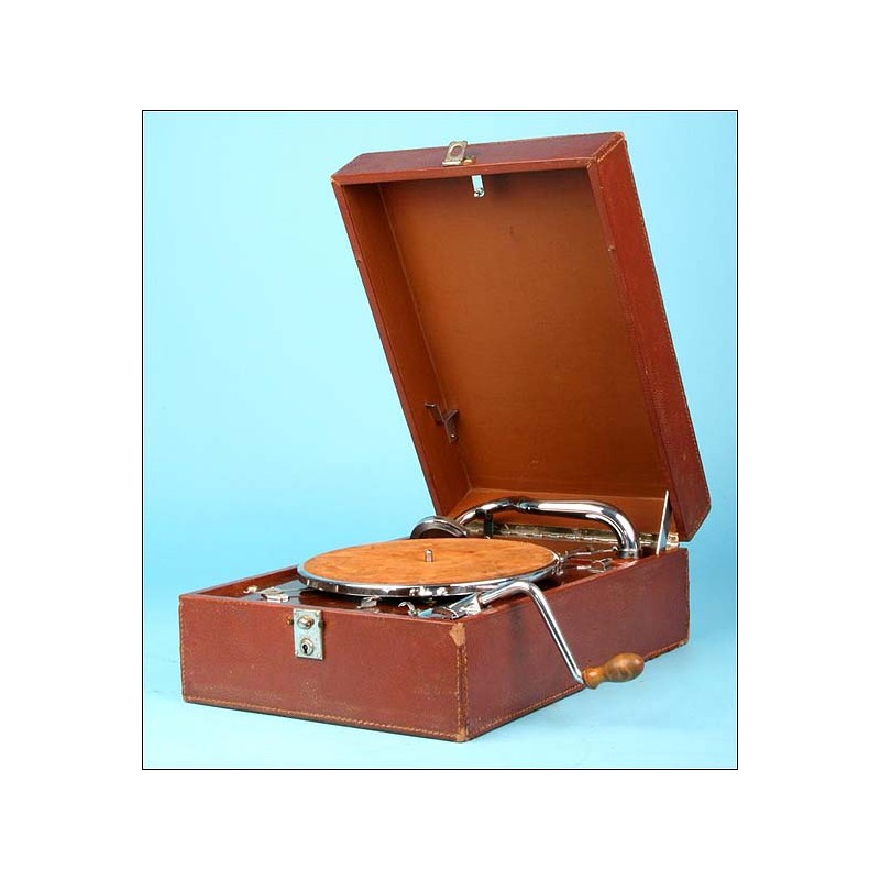 Pathe Olotonal portable gramophone. 20's