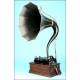 Edison Home phonograph model C, with cygnet trumpet.