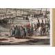 Precioso Grabado de Época Representando la Toma de Ulm. Color Original. Francia, 1820