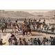 Beautiful Vintage Engraving Representing the Taking of Ulm. Original Color. France, 1820